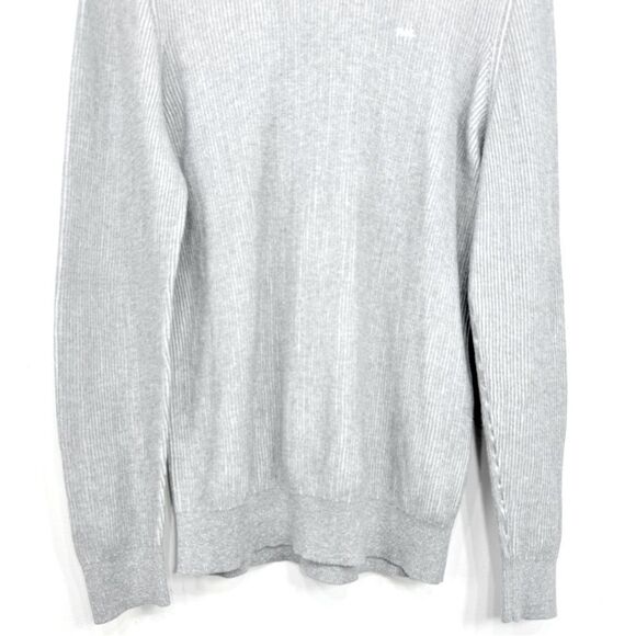 Michael Kors Gray Vertical Ribbed Knit Stretch Thermal Layering Sweater - Picture 4 of 11